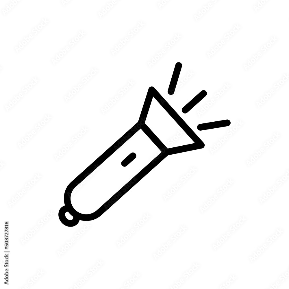 Poster flashlight icon vector. lighting. line icon style. simple design editable. design simple illustratio