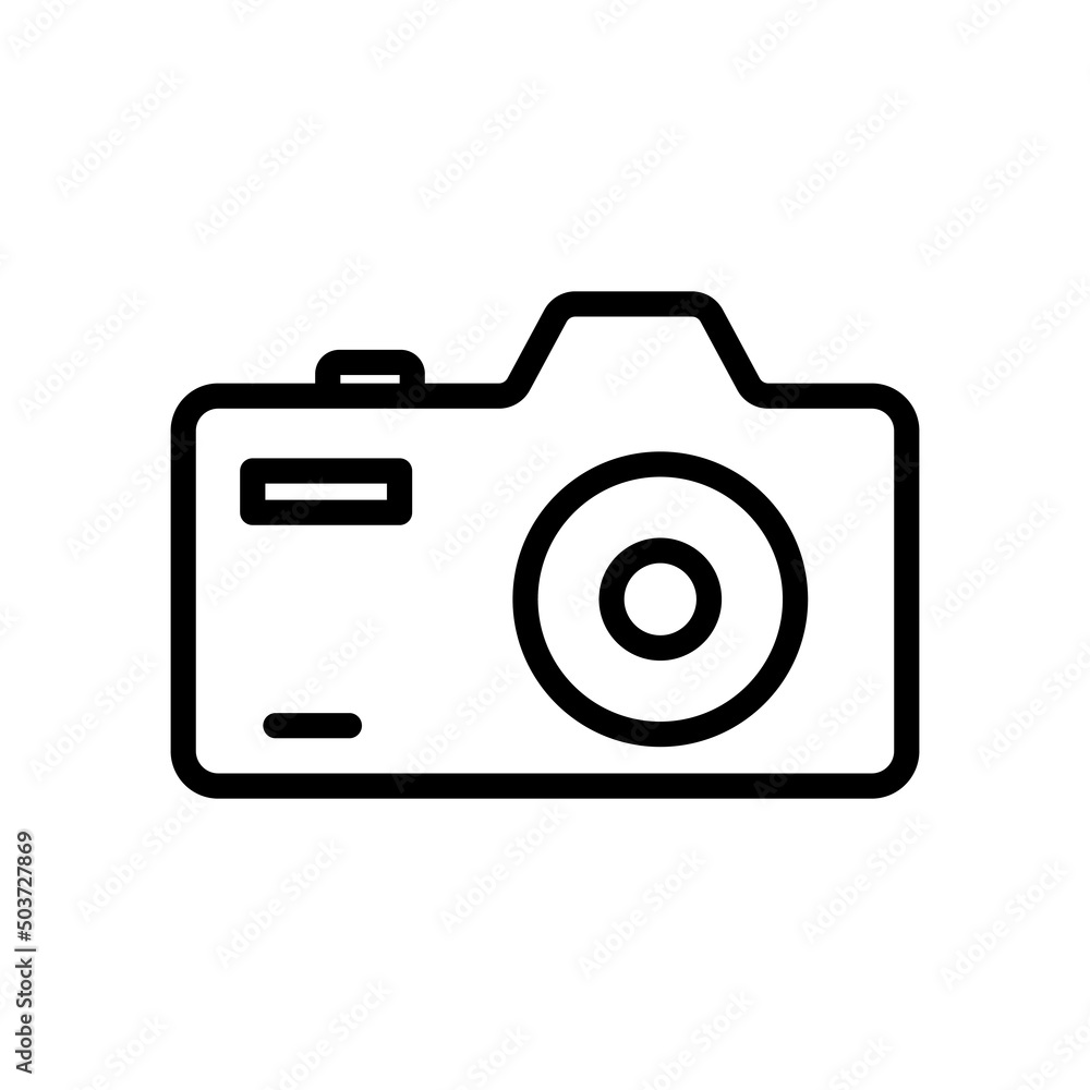 Poster camera icon vector. photography. line icon style. simple design editable. design simple illustration