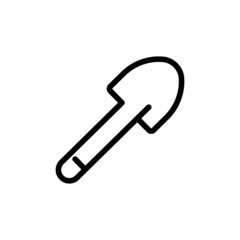 manual shovel icon vector. working tool. line icon style. simple design editable. Design simple illustration