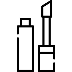 beauty and cosmetics icon detailed outline