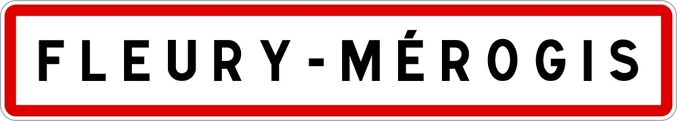 Panneau entrée ville agglomération Fleury-Mérogis / Town entrance sign Fleury-Mérogis