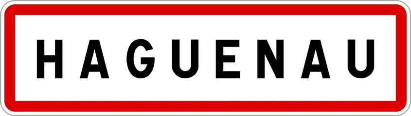Panneau entrée ville agglomération Haguenau / Town entrance sign Haguenau