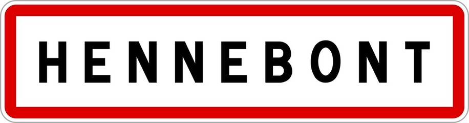 Panneau entrée ville agglomération Hennebont / Town entrance sign Hennebont