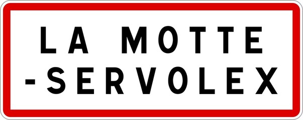 Panneau entrée ville agglomération La Motte-Servolex / Town entrance sign La Motte-Servolex