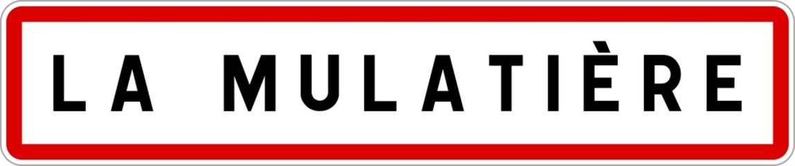 Panneau entrée ville agglomération La Mulatière / Town entrance sign La Mulatière