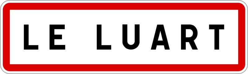 Panneau entrée ville agglomération Le Luart / Town entrance sign Le Luart