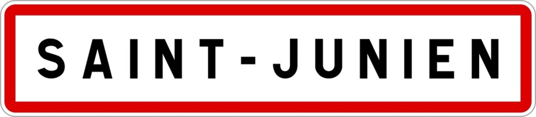Panneau entrée ville agglomération Saint-Junien / Town entrance sign Saint-Junien