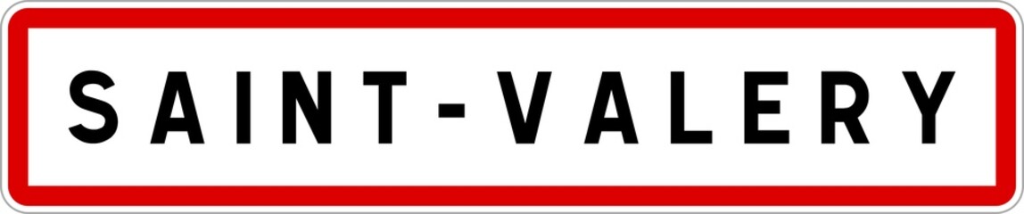 Panneau entrée ville agglomération Saint-Valery / Town entrance sign Saint-Valery