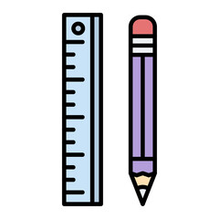 Ruler and pencil Icon