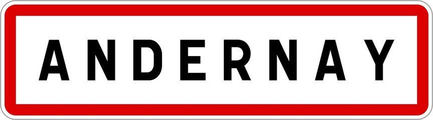 Panneau entrée ville agglomération Andernay / Town entrance sign Andernay