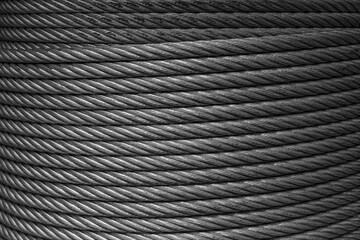 photo of accumulated industrial steel rope