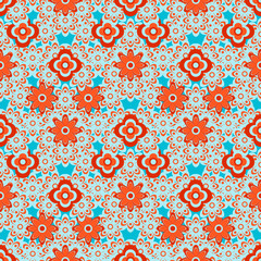 Abstract seamless flower pattern. Repeat pattern.