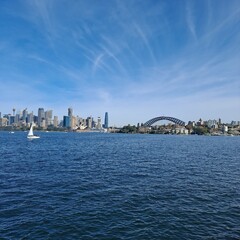 Fototapeta premium city harbour bridge and skyline