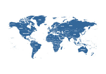 Fototapeta na wymiar blue world map