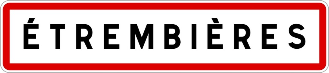 Panneau entrée ville agglomération Étrembières / Town entrance sign Étrembières