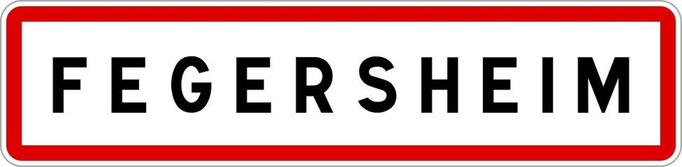 Panneau entrée ville agglomération Fegersheim / Town entrance sign Fegersheim