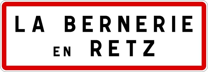 Panneau entrée ville agglomération La Bernerie-en-Retz / Town entrance sign La Bernerie-en-Retz