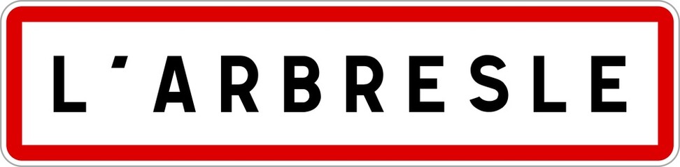 Panneau entrée ville agglomération L'Arbresle / Town entrance sign L'Arbresle