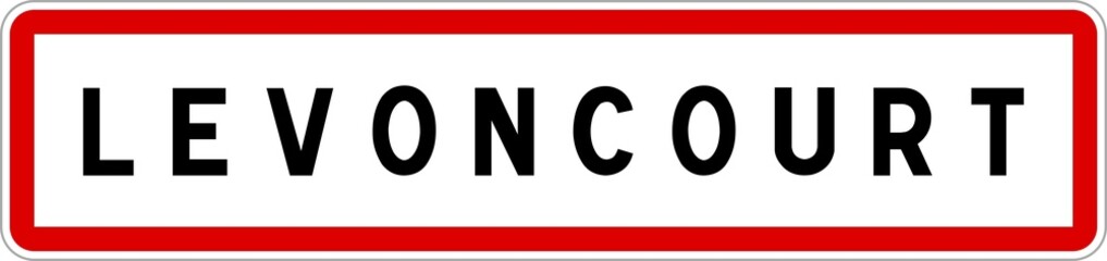 Panneau entrée ville agglomération Levoncourt / Town entrance sign Levoncourt