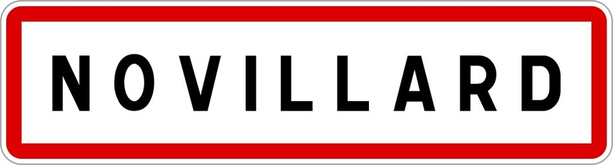 Panneau entrée ville agglomération Novillard / Town entrance sign Novillard