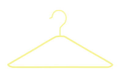 Yellow metal hanger.  vector illustration