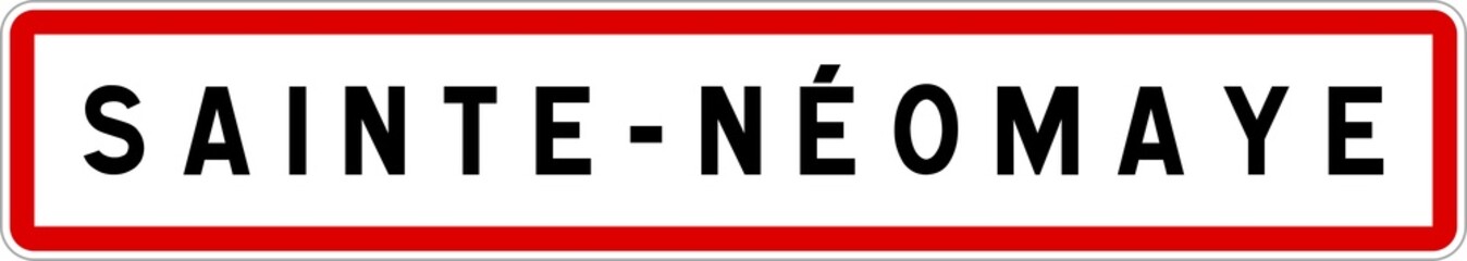 Panneau entrée ville agglomération Sainte-Néomaye / Town entrance sign Sainte-Néomaye