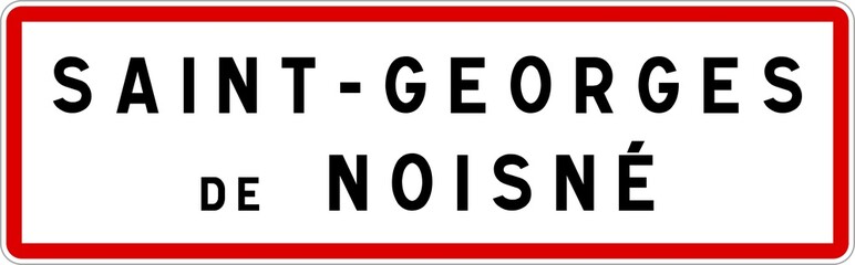 Panneau entrée ville agglomération Saint-Georges-de-Noisné / Town entrance sign Saint-Georges-de-Noisné