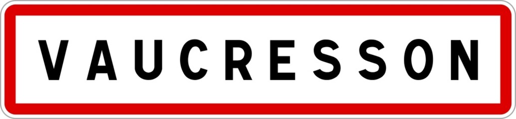 Panneau entrée ville agglomération Vaucresson / Town entrance sign Vaucresson