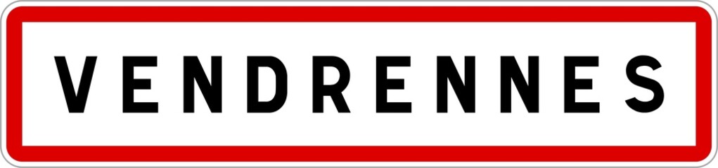 Panneau entrée ville agglomération Vendrennes / Town entrance sign Vendrennes