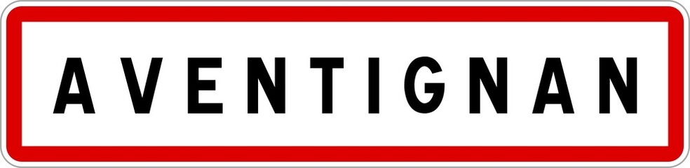 Panneau entrée ville agglomération Aventignan / Town entrance sign Aventignan
