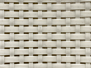 Off white wicker basket checks weave pattern