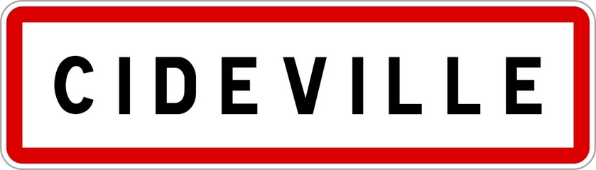 Panneau entrée ville agglomération Cideville / Town entrance sign Cideville