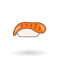 Sushi flat icon. Vector illustration icon for mobile, web and menu design. Street Food concept.