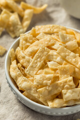 Homemade Fried Wonton Strips