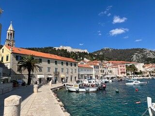 Panoramic view of Hvar Town, Croatia