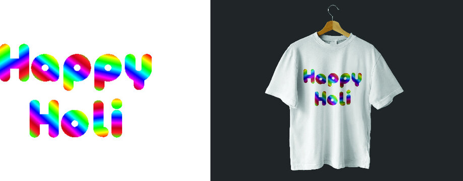 T-Shirt design For Holi fastival