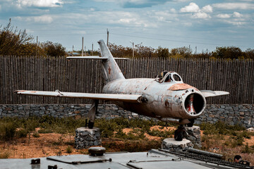 old broken soviet combat aircraft