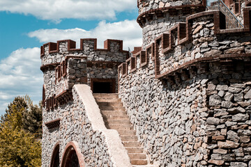 old medieval wartime castle, in sunny weather