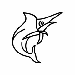 Marlin fish logo design. Awesome marlin fish logo. marlin fish logotype.