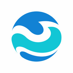 Ocean wave modern logo design