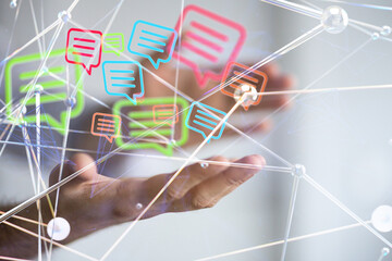 speaking bubble communication conference Digital Network