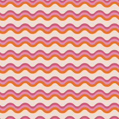 Wavy retro seamless pattern