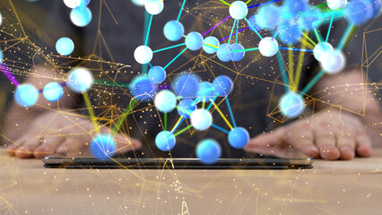 conference Digital Network and data concept 3d