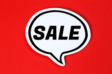 Sale shopping offer speech bubble communication concept talking saying