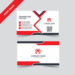 Naklejka na ściany i meble Creative and clean corporate business card template. Vector illustration.modern business card design . double sided business card design template 