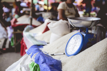 Rice for sale at the Filipino native market
