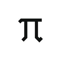Pi symbol. Pi icon vector. Pi sign illustration