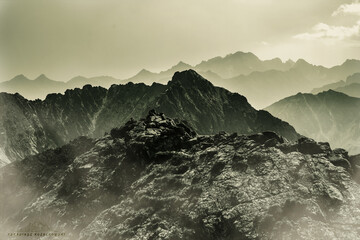 sunset in the mountains Tatry - obrazy, fototapety, plakaty