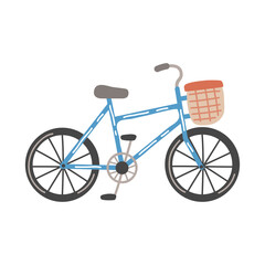 Fototapeta na wymiar blue bike with basket