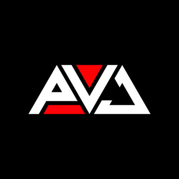 PVJ triangle letter logo design with triangle shape. PVJ triangle logo design monogram. PVJ triangle vector logo template with red color. PVJ triangular logo Simple, Elegant, and Luxurious Logo...